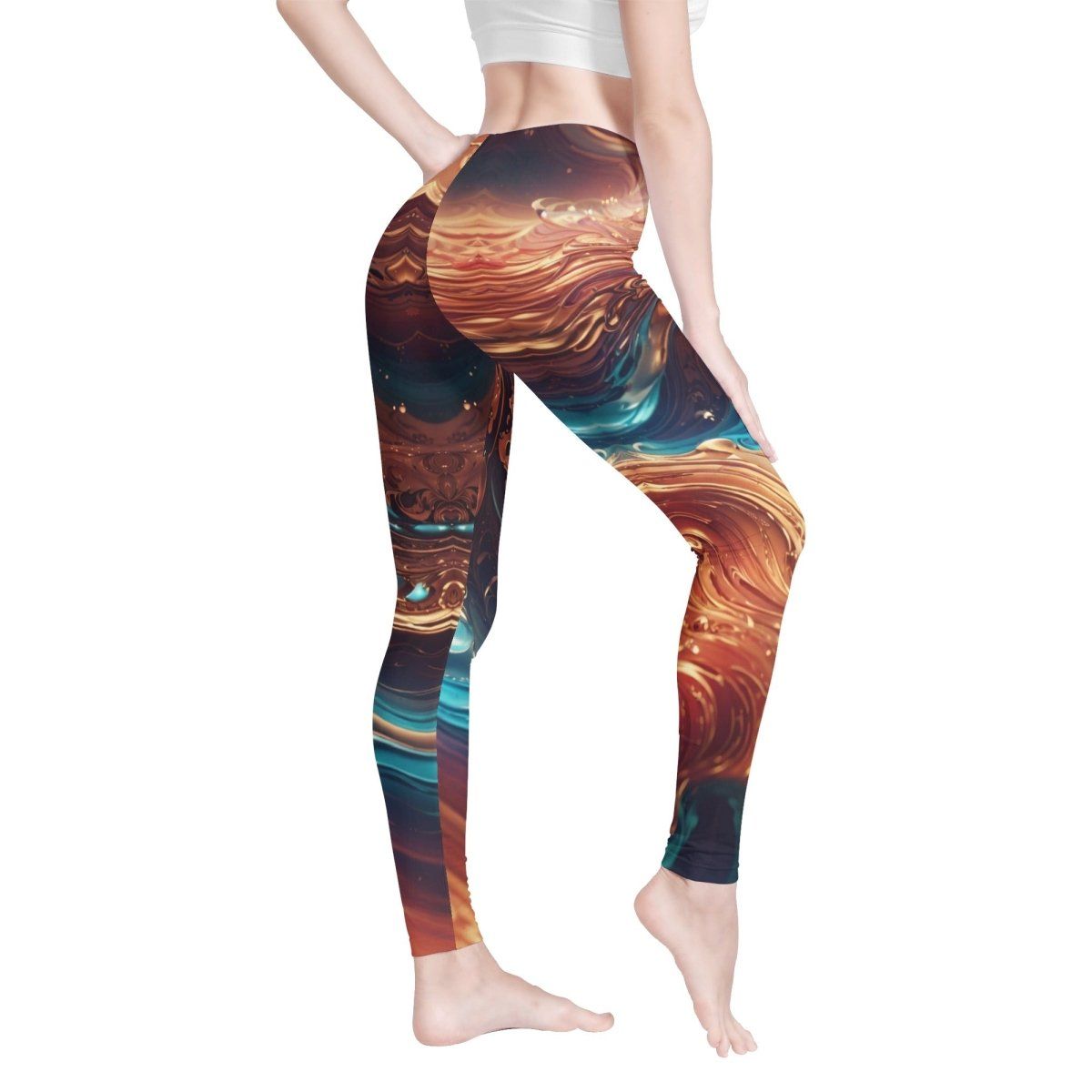 Flowy Elements Women's Soft Leggings - Iron Phoenix GHG