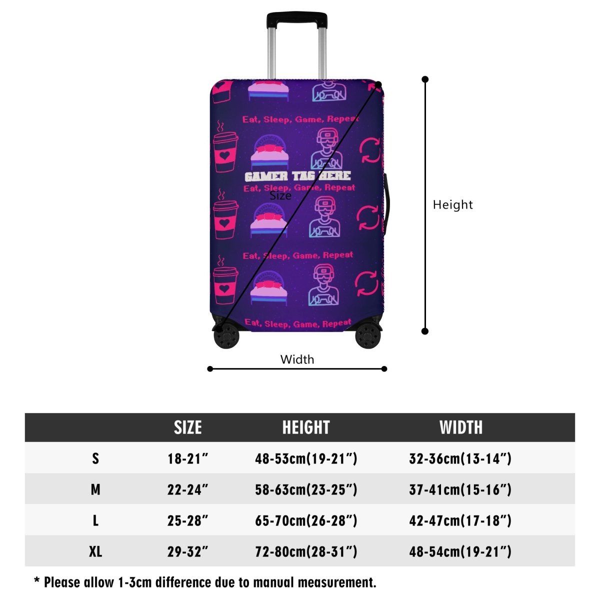 Game On Travel Personalized Luggage Cover - Iron Phoenix GHG