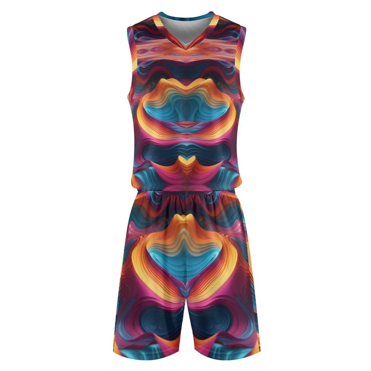 Artistic Abstract Basketball Jersey-Shorts Set - Iron Phoenix GHG