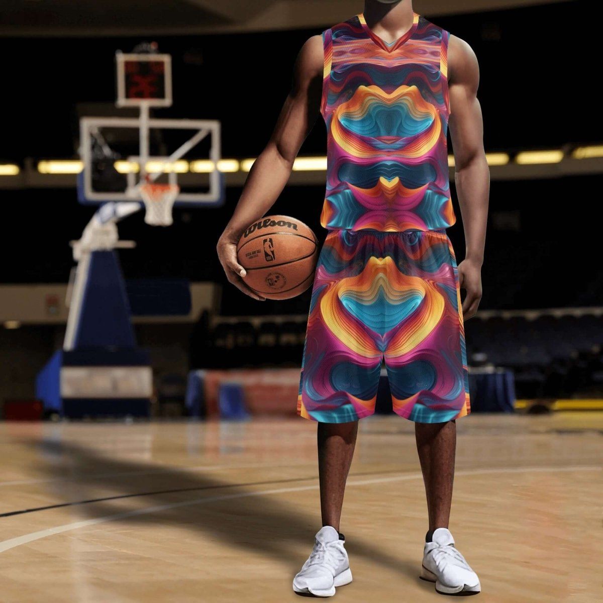 Artistic Abstract Basketball Jersey-Shorts Set - Iron Phoenix GHG