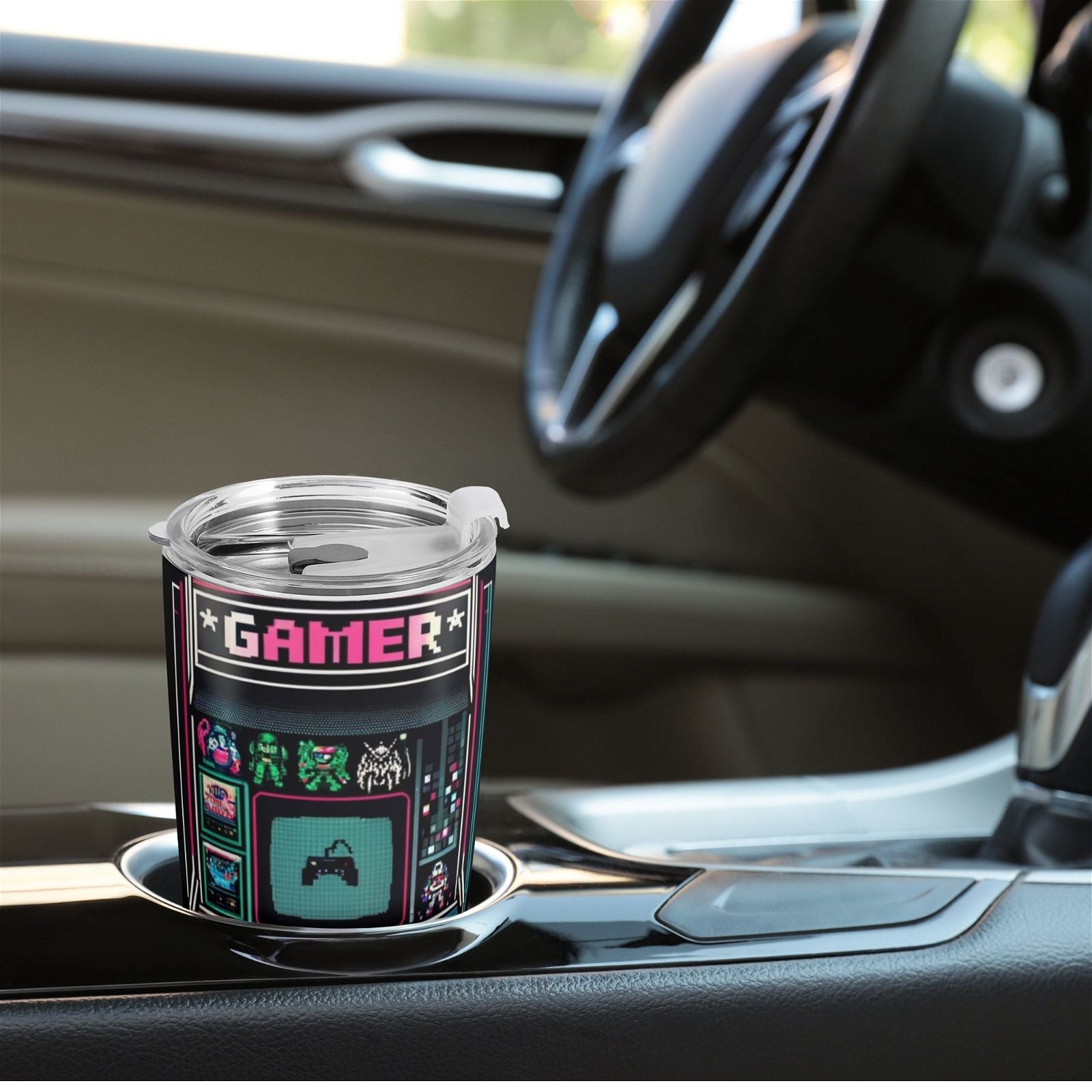 Gamer Inspired Car Cup  On-the-Go Gaming Fun - Iron Phoenix GHG