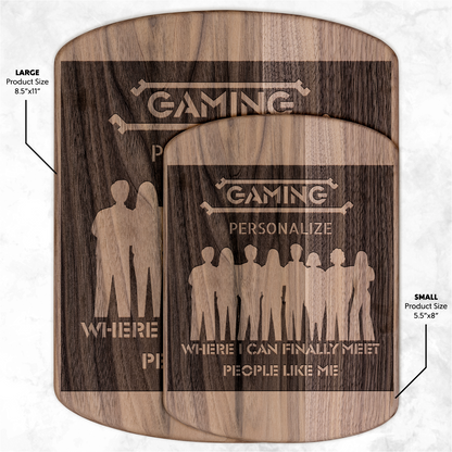 Gamers Community Kitchen Hardwood Oval Cutting Board - Iron Phoenix GHG