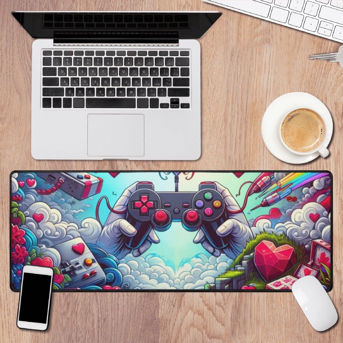 Gaming Love Desk Mat - Perfect for Gamers - Iron Phoenix GHG