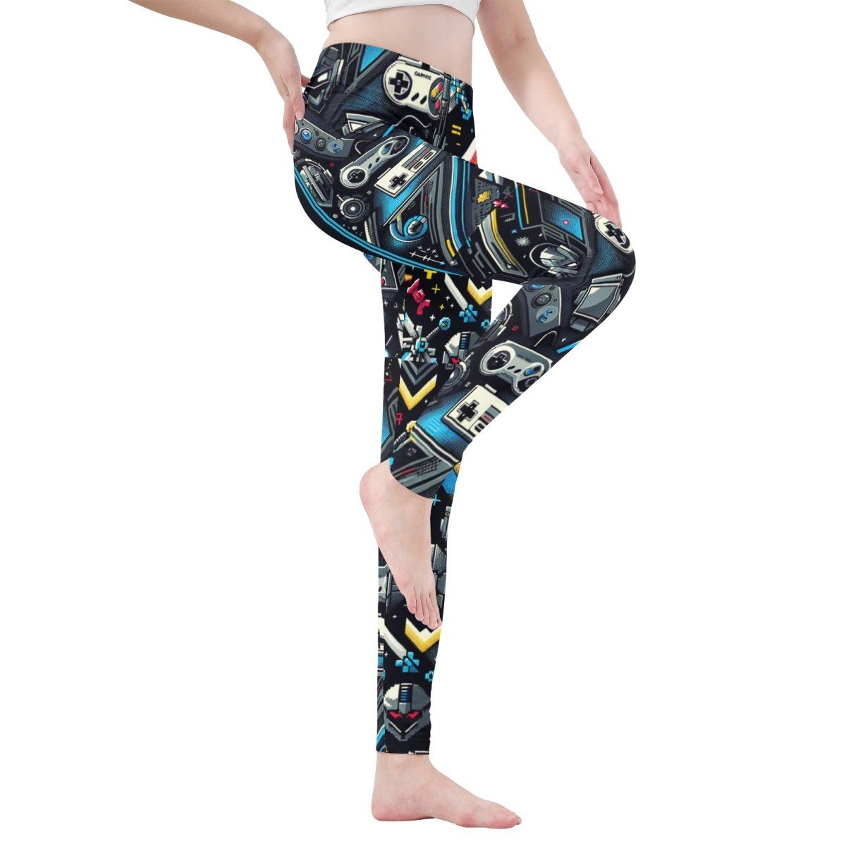 Gaming Pattern Women's Soft Leggings - Iron Phoenix GHG