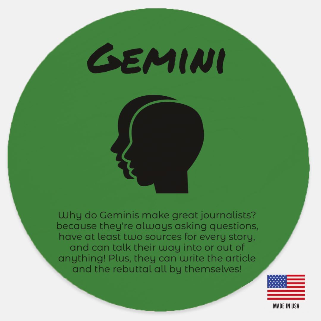 Gemini Joke Wood Sign - 12 Round - Fun Wall Decor for Your Home - Iron Phoenix GHG