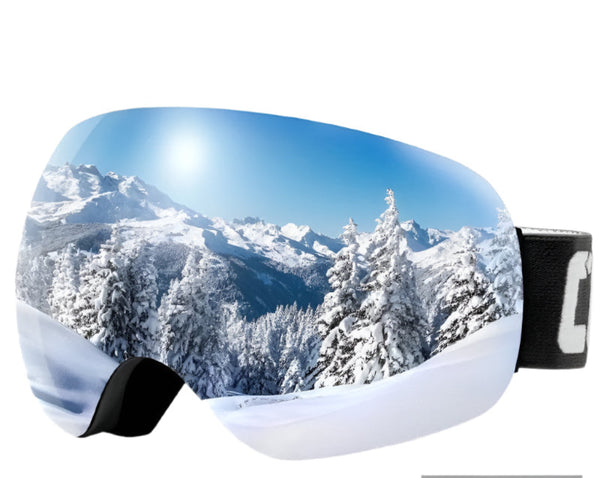 COPOZZ Outdoor Sports Ski Goggles UV400 Protection Ski Mask Male Female Anti-Fog Big Face Snow Glasses Snowboard Skiing Eyewear - Iron Phoenix GHG