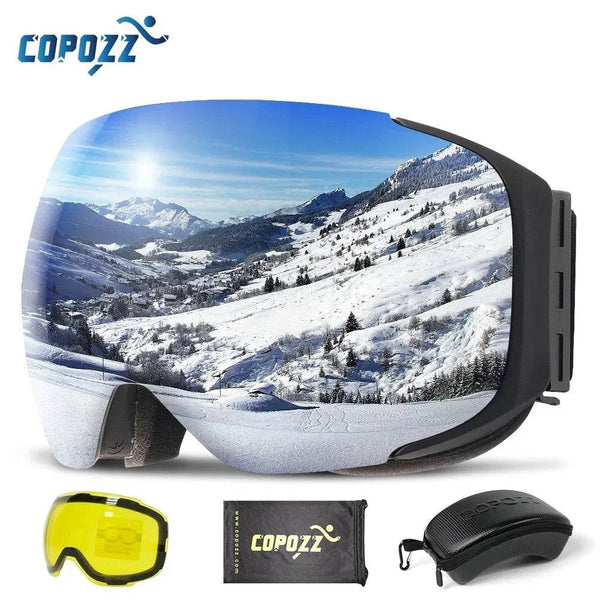 Magnetic Ski Goggles UV400 Anti-fog (by COPOZZ) Eco 2025 - Iron Phoenix GHG