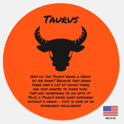 Orange Taurus Astrological Wood Sign - Iron Phoenix GHG