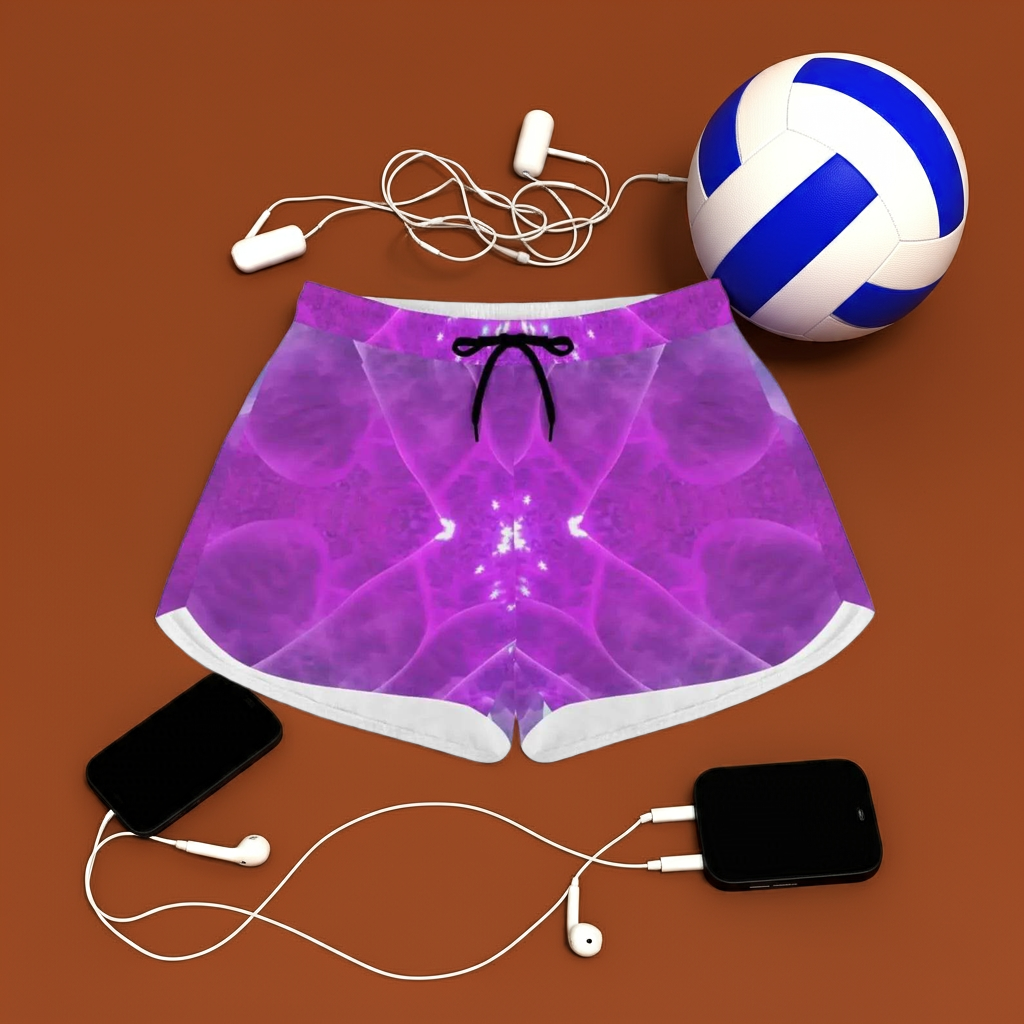 Casual Purple Beach Shorts - Women's Summer Style