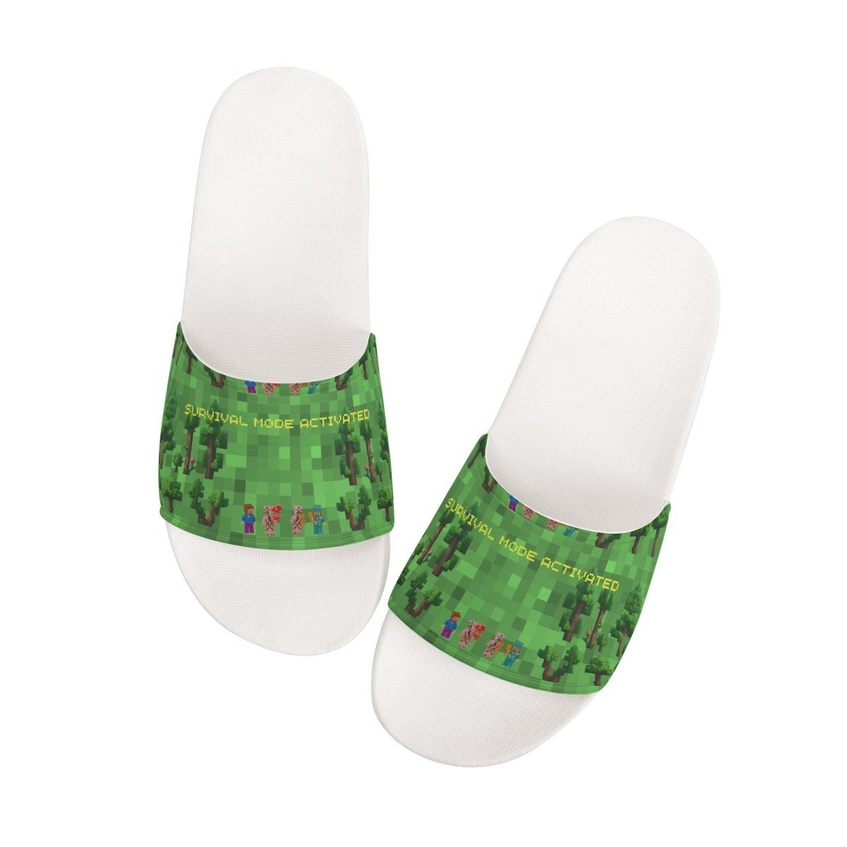 Kids Slide Sandals Teal pattern - Iron Phoenix GHG