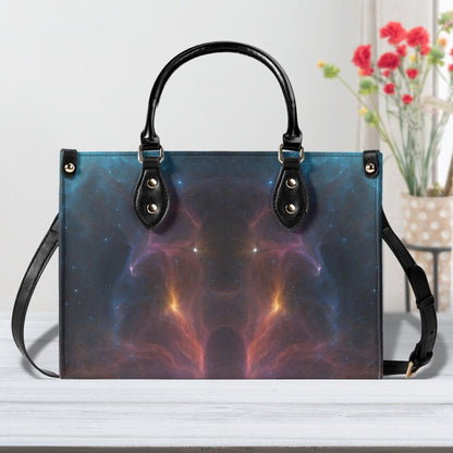 Celestial Print Leather Handbag - Iron Phoenix GHG