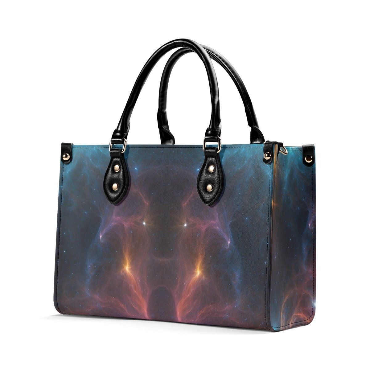 Celestial Print Leather Handbag - Iron Phoenix GHG