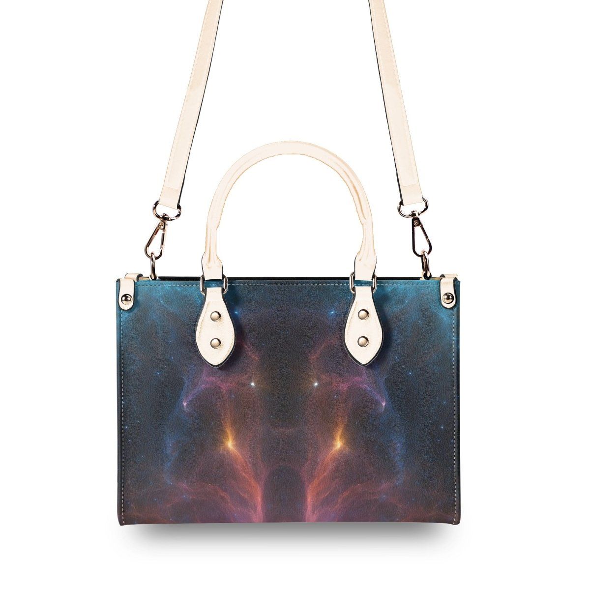 Celestial Print Leather Handbag - Iron Phoenix GHG