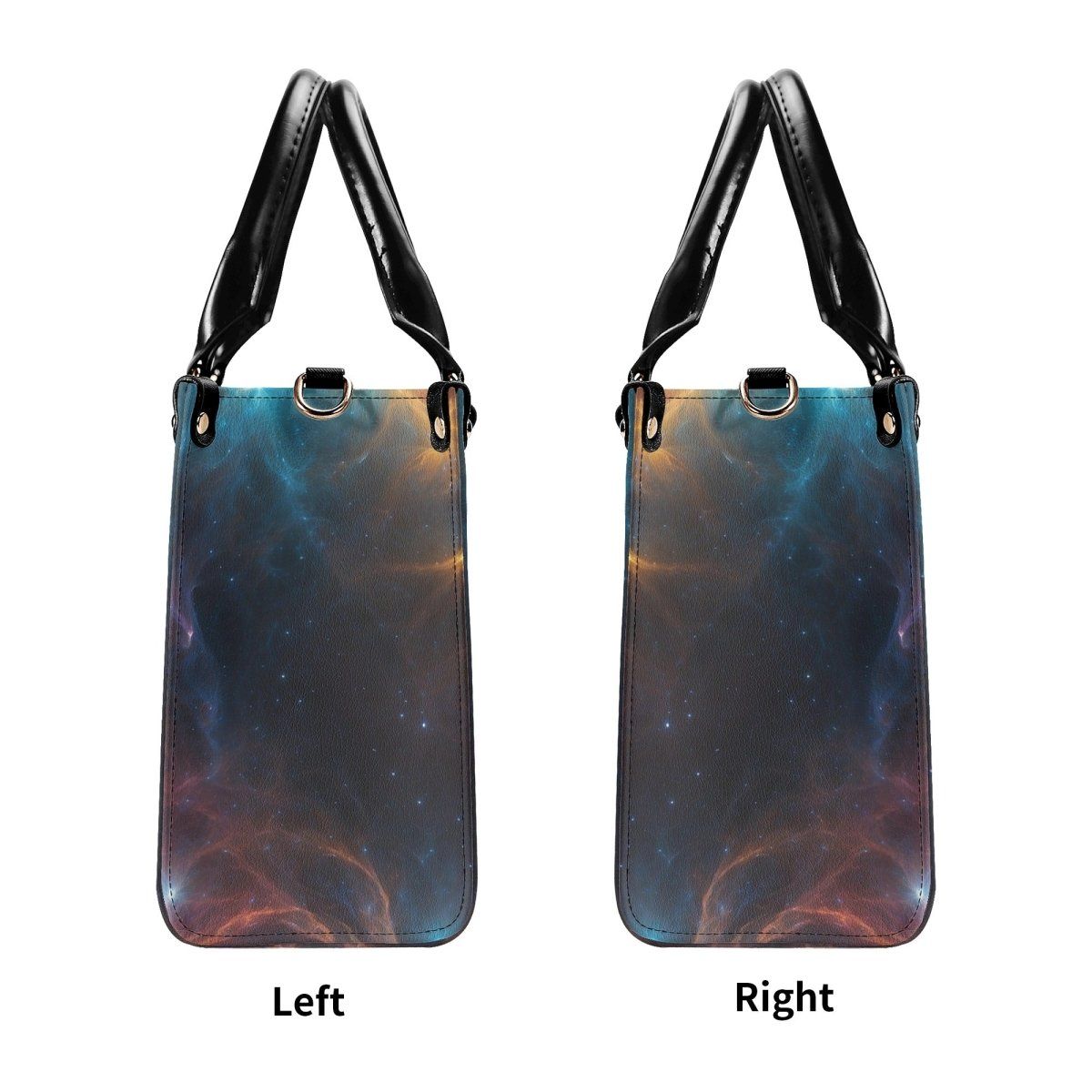 Celestial Print Leather Handbag - Iron Phoenix GHG