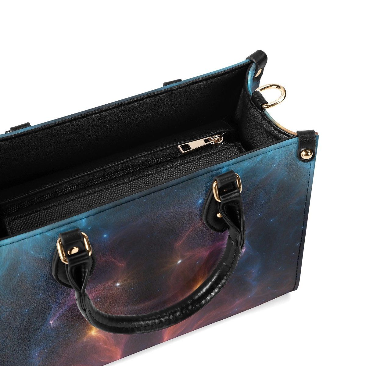 Celestial Print Leather Handbag - Iron Phoenix GHG