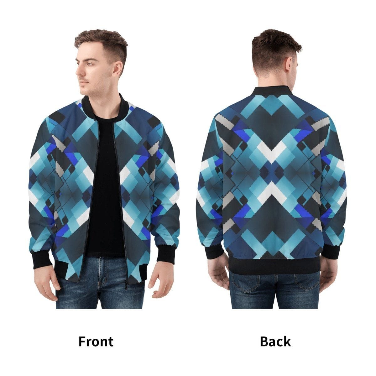 Pixelated Bomber Jacket for Gamers - Iron Phoenix GHG