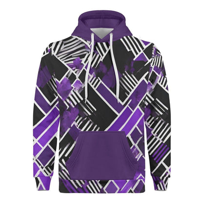 Bold Purple Abstract Hoodie - Iron Phoenix GHG