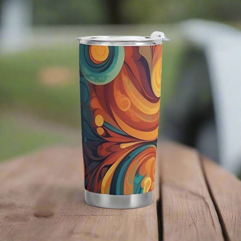 Nebula inspired travel mug - Aurora Waves - Iron Phoenix GHG