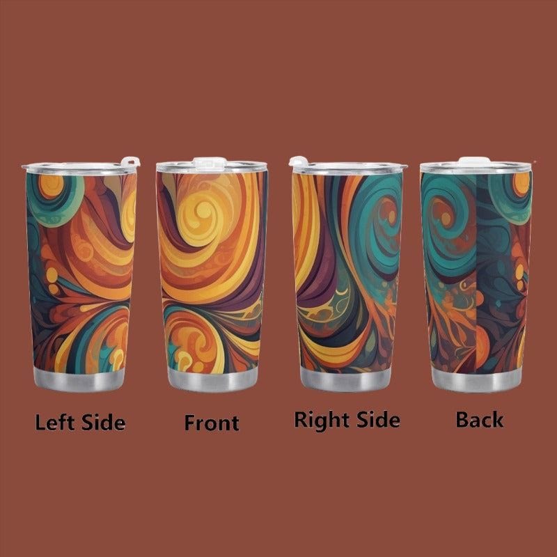 Nebula inspired travel mug - Aurora Waves - Iron Phoenix GHG