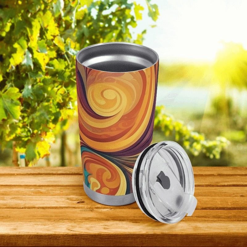 Nebula inspired travel mug - Aurora Waves - Iron Phoenix GHG