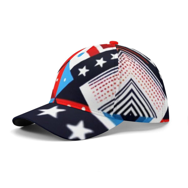 Patriotic All-over Print Baseball Cap red, white and black - Iron Phoenix GHG