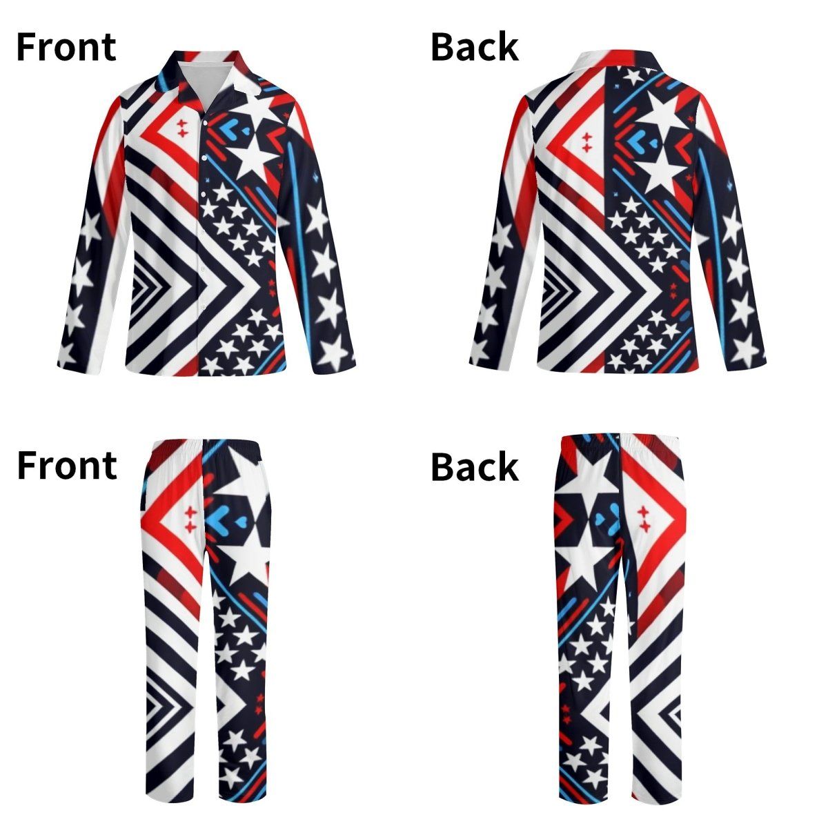 Patriotic Long-Sleeve Pajama Set - Iron Phoenix GHG