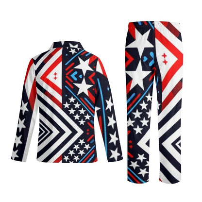 Cozy Red White Blue Pajama Set - Iron Phoenix GHG