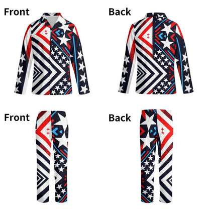 Cozy Red White Blue Pajama Set - Iron Phoenix GHG