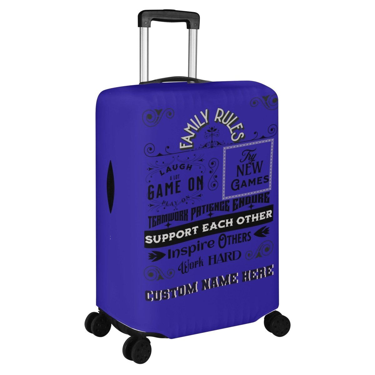 Family Gaming Rules Luggage Cover - Iron Phoenix GHG