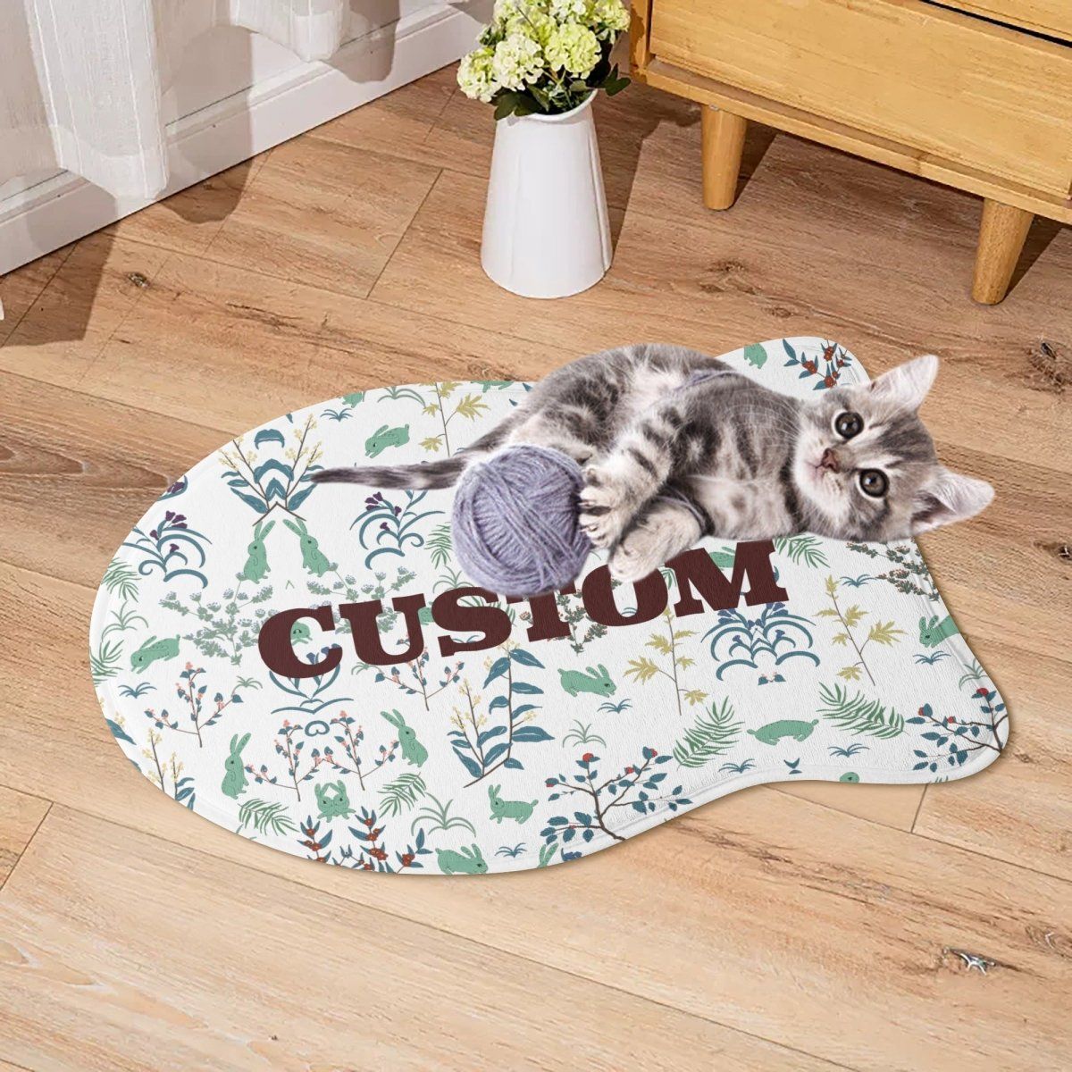 Cute Personalized Paws Pet Rug - Iron Phoenix GHG