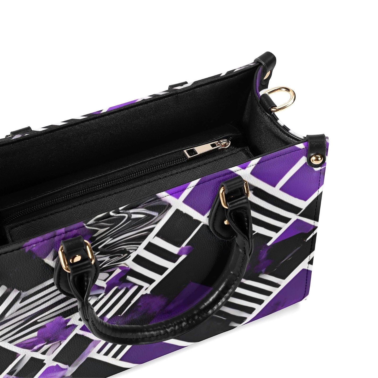 Purple Pixelated Women's Handbag- Stylish and Functional - Iron Phoenix GHG