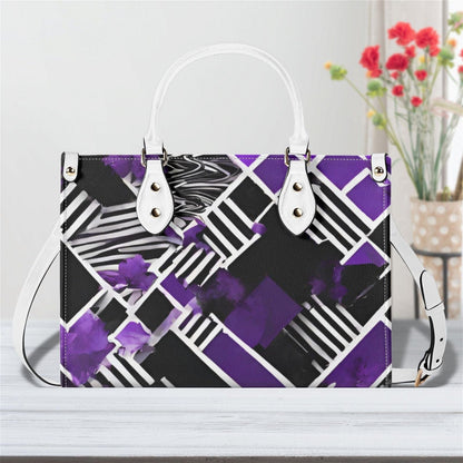 Purple Pixelated Women's Handbag- Stylish and Functional - Iron Phoenix GHG