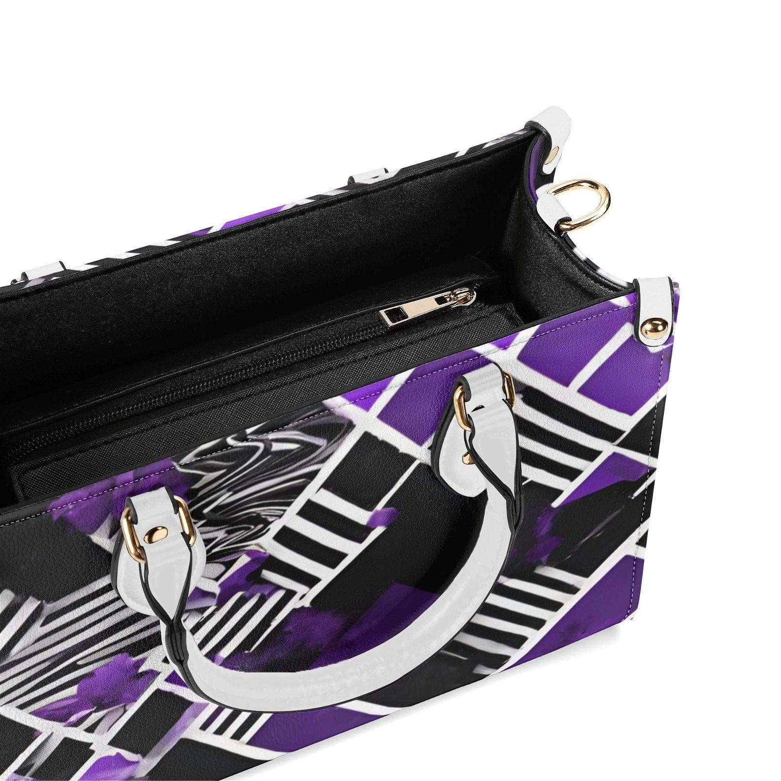 Purple Pixelated Women's Handbag- Stylish and Functional - Iron Phoenix GHG