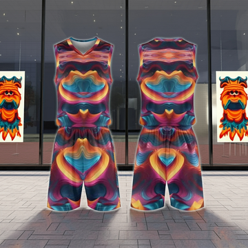 "Heart Swirl" Abstract Basketball Uniform| Iron Phoenix GHG