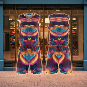 "Heart Swirl" Abstract Basketball Uniform| Iron Phoenix GHG