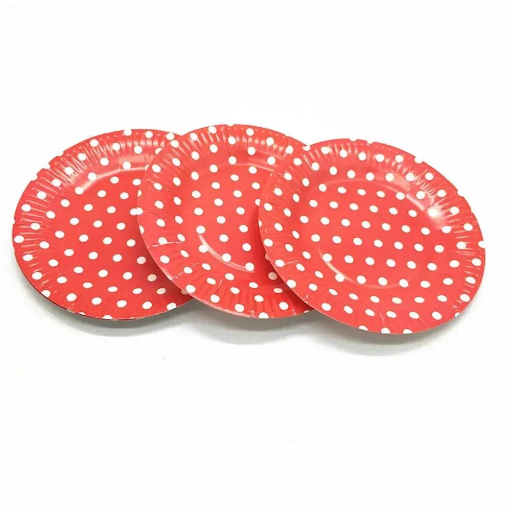Party Set - Red Dot Disposable Cups & Napkins - Iron Phoenix GHG