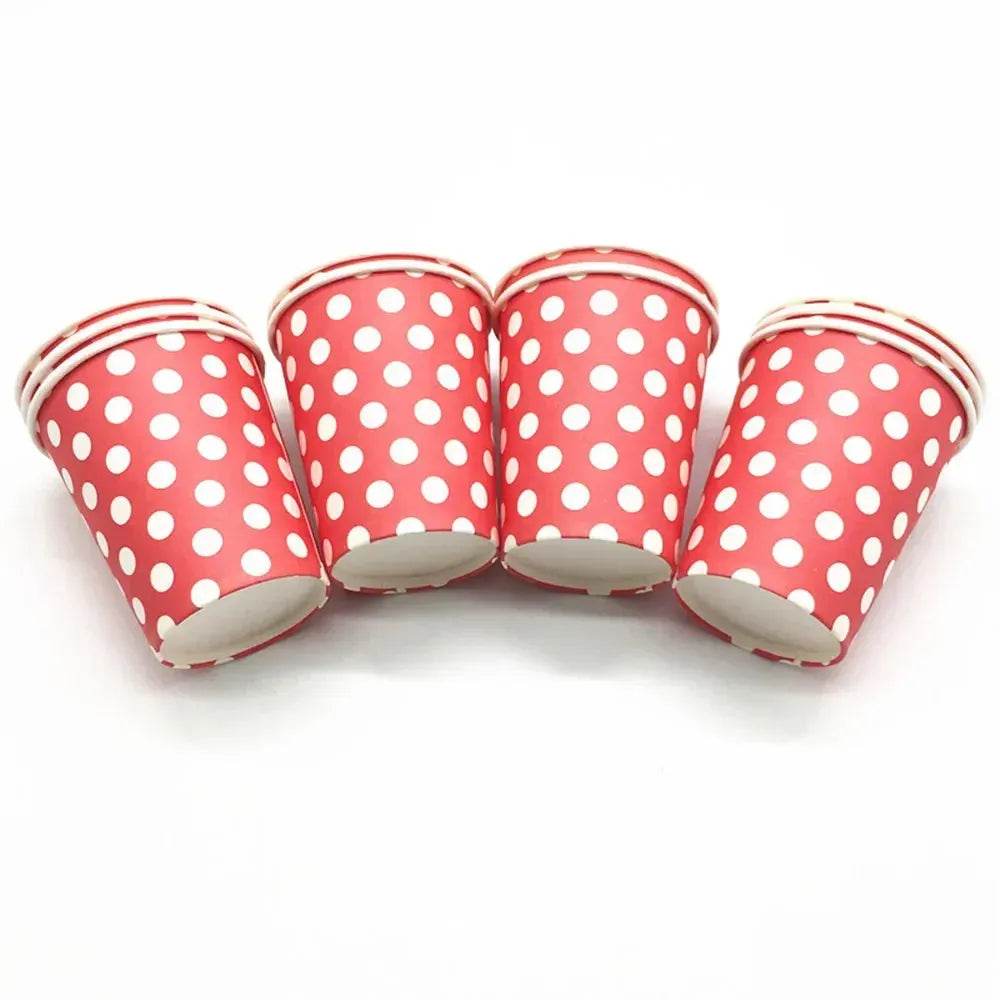 Party Set - Red Dot Disposable Cups & Napkins - Iron Phoenix GHG
