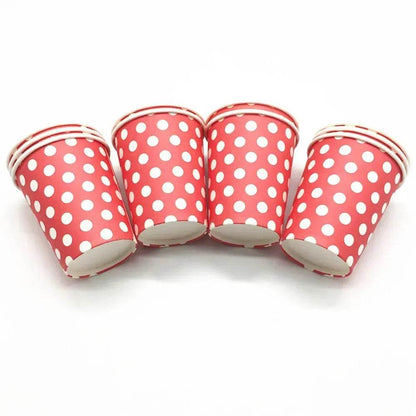 Party Set - Red Dot Disposable Cups & Napkins - Iron Phoenix GHG