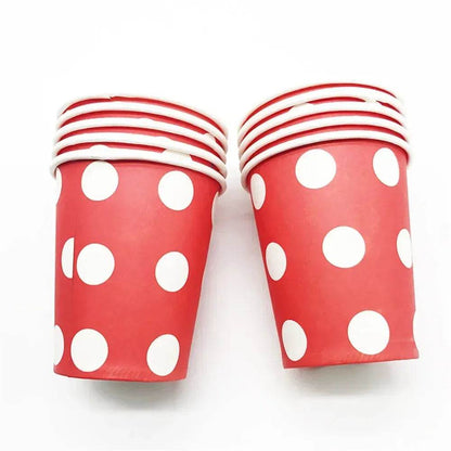 Party Set - Red Dot Disposable Cups & Napkins - Iron Phoenix GHG