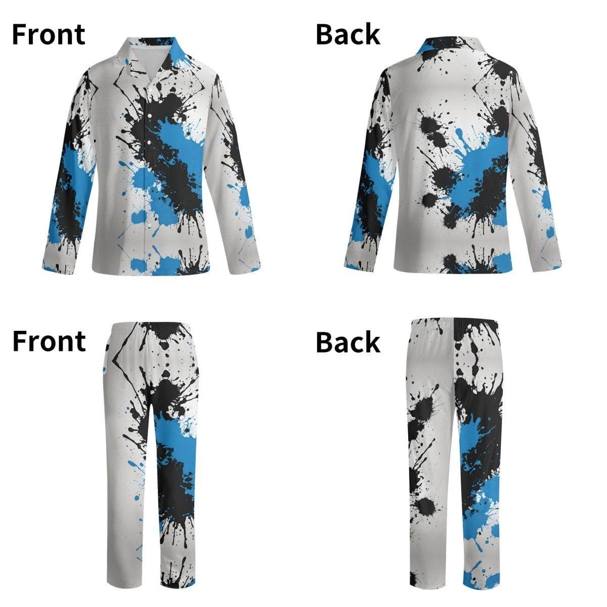 Retro Splatter Print Pajamas - Iron Phoenix GHG