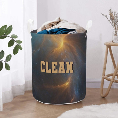 Round Clean Laundry Basket - Space-Saving Organizer for a Neat Home - Iron Phoenix GHG