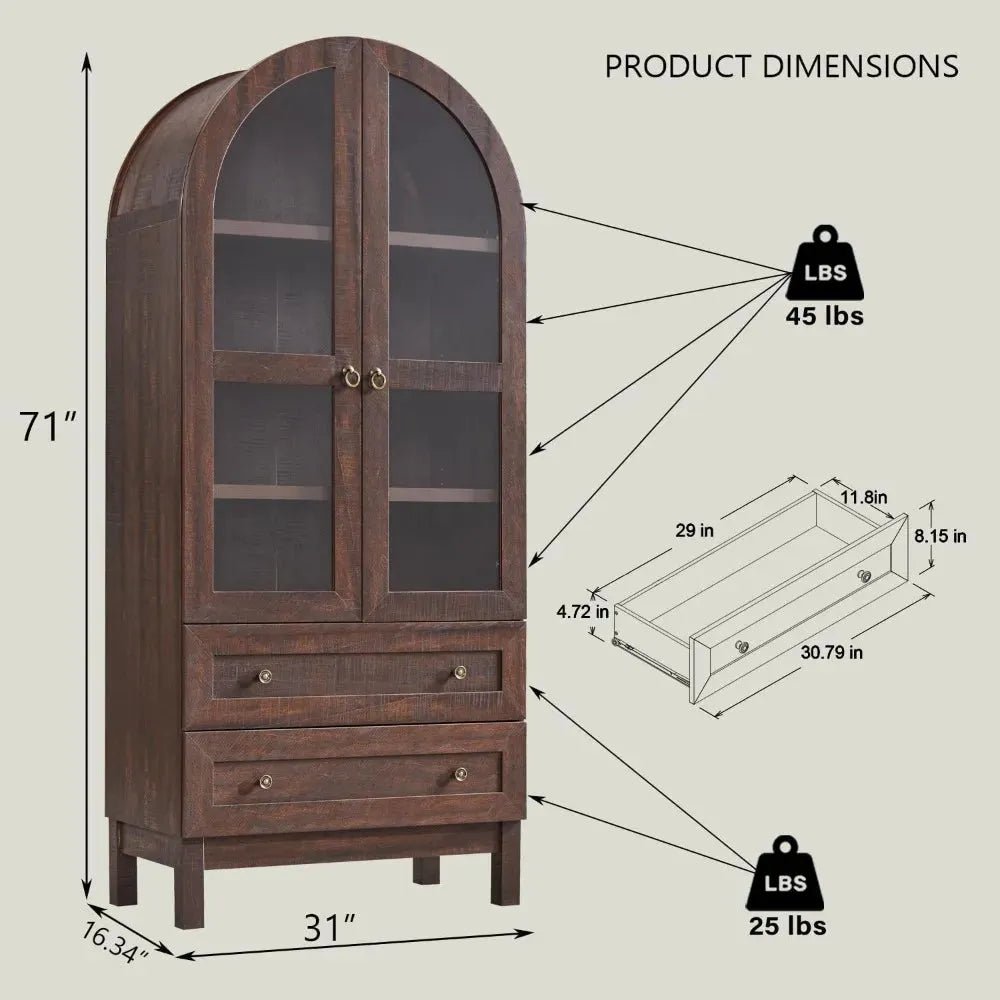 Arched Kitchen Pantry Cabinet Iron Phoenix GHG 2025 - Iron Phoenix GHG