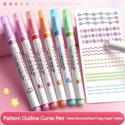 Flower Line Highlighter Set 6 Colors Iron Phoenix GHG 2025 - Iron Phoenix GHG