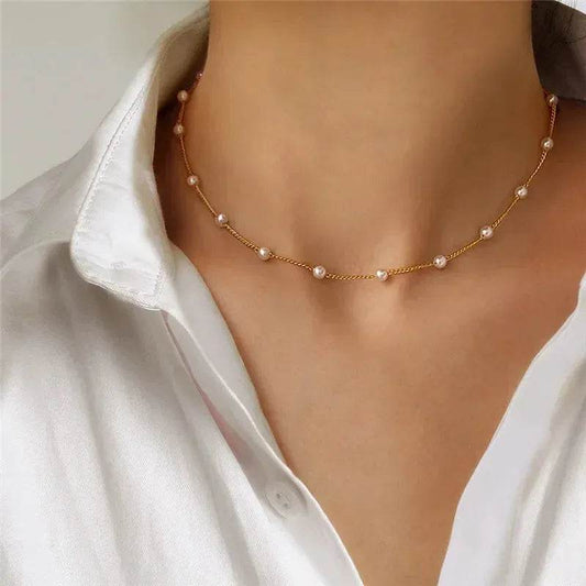 Kpop Pearl Choker Gold - Iron Phoenix GHG 2025 - Iron Phoenix GHG