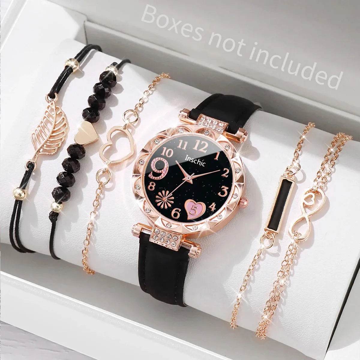 Heart Leather Watch Set Box not included - Iron Phoenix GHG