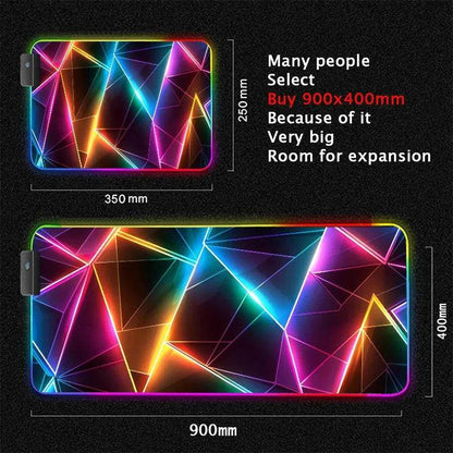 PrismPulse XXL RGB Geometry Mouse Pad Eco 2025 - Iron Phoenix GHG