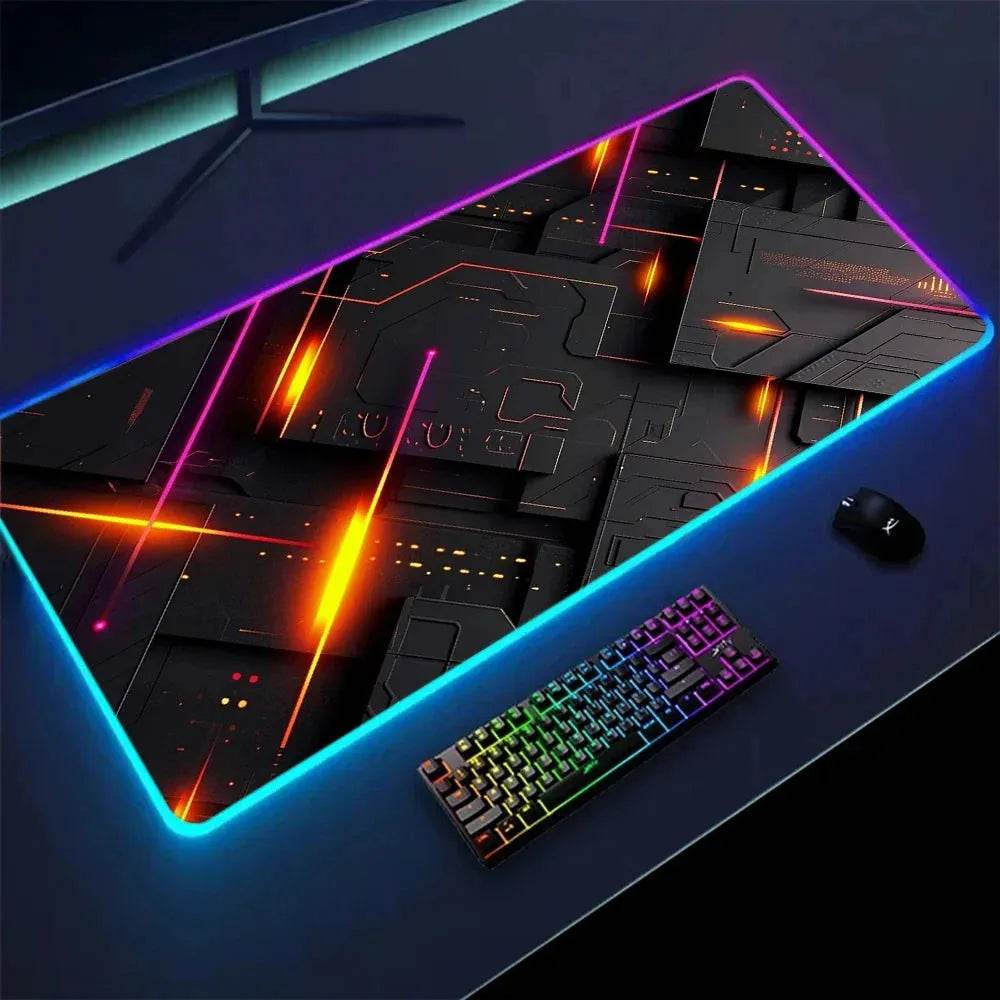 PrismPulse XXL RGB Geometry Mouse Pad Eco 2025 - Iron Phoenix GHG