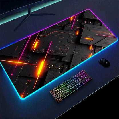 PrismPulse XXL RGB Geometry Mouse Pad Eco 2025 - Iron Phoenix GHG