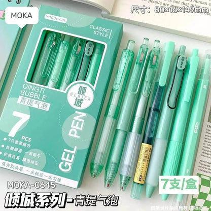 7pcs Gel Pen Set Boxed Press Iron Phoenix GHG 2025 - Iron Phoenix GHG