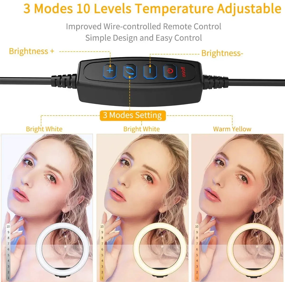 LED Selfie Ring Light With Tripod Bi-Color (by Fomscvka) Eco 2025 - Iron Phoenix GHG